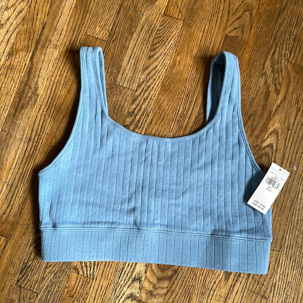 NWT Aerie blue eyelet bralette SZ L
